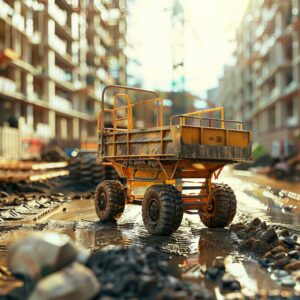 Chariot de chantier : Mobilité et robustesse – le chariot de chantier pour terrains difficiles !